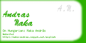 andras maka business card